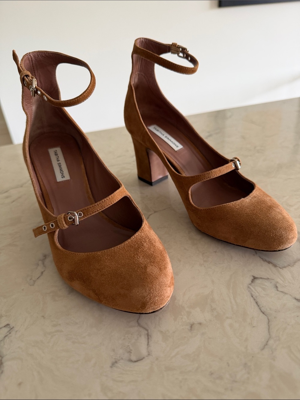 Tabitha Simmons Brown Suede Heels
